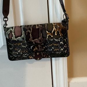 Coach Leather Snake Skin Tabby